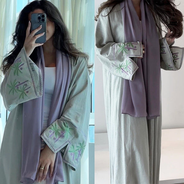 Arab Dubai Fashion Saudi Embroidery Embroidery Cardigan Robe (Copy)